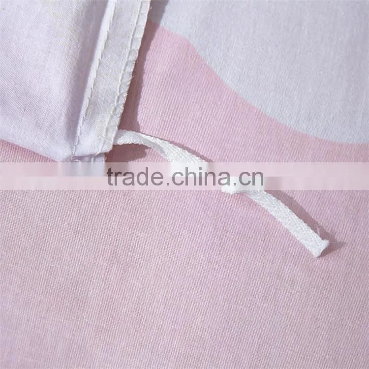 Cute girls bedding set pink bow printed kids comforter cover sets eco-friendly children quilt cover set