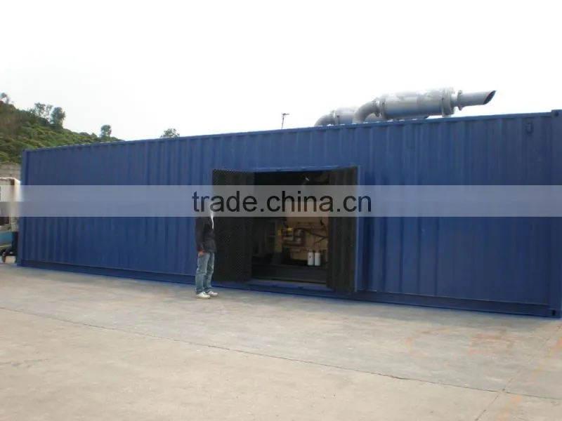 CE CERTIFICATION 1300KVA Power plant of Container type magnetic power diesel generators with 4012-46TAG2A engine for sale