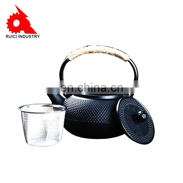 Pumpkin Tea Kettle with 2 Cups Japanese Tea Set with Stainless Steel Infuser Enamel Tetsubin Chinese Cast Iron Teapot Pot Set