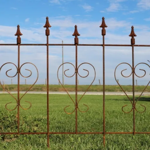 Wrought Iron Garden Edging Fence (3)