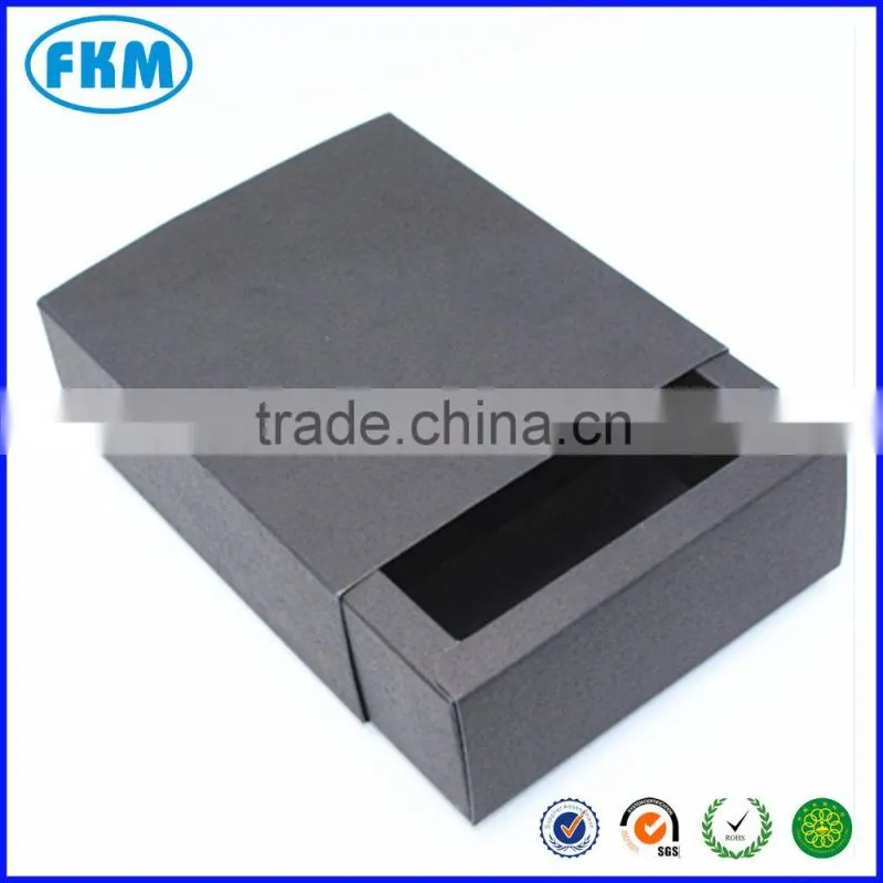 Custom black Kraft Paper Boxes Gift Craft Box Drawer Style Handmade Packaging Jewelry
