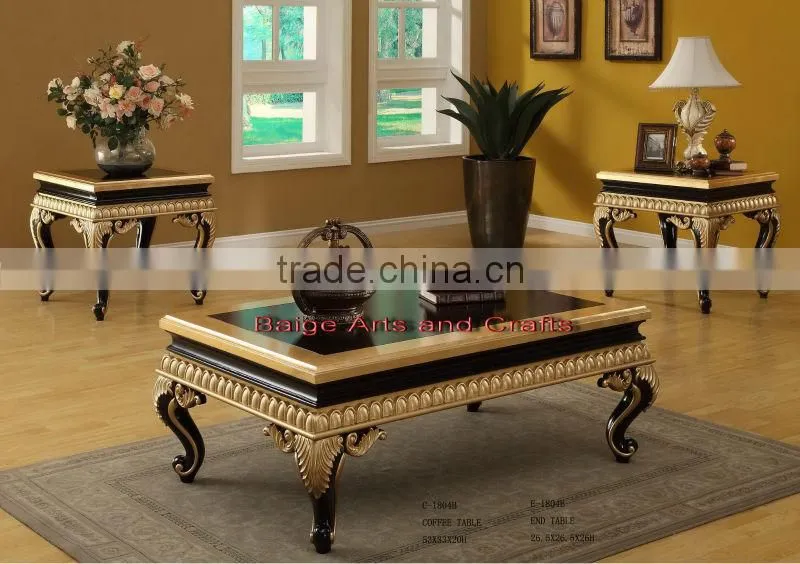 Antique Wall Decorative Wood Console Table and Mirror S-1804B