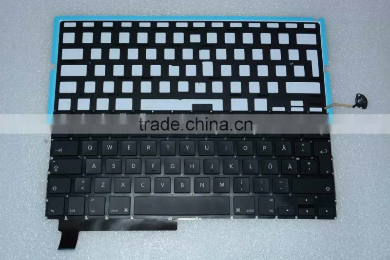 Popular Swedish Design Laptop keyboard Replacement LED Backlight For Macbook Pro A1286 2008-2012