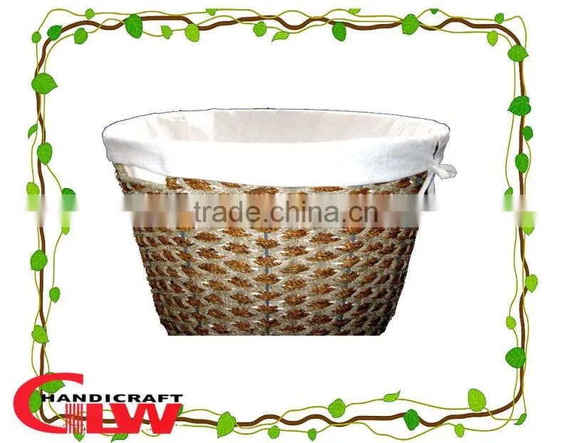 seagrass and maize laundry basket,boat shaped basket,storage basket,fruit basket