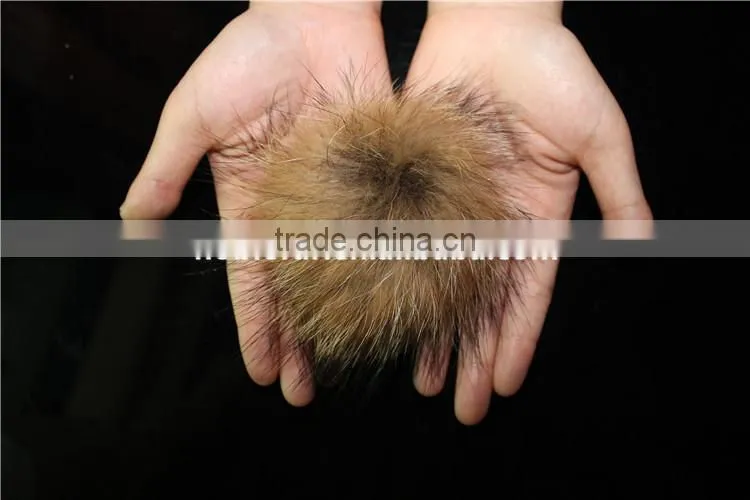 Handmade Fur Ball Real Raccoon Fur Balls Fur Pompoms For Women Winter Hat And Cap