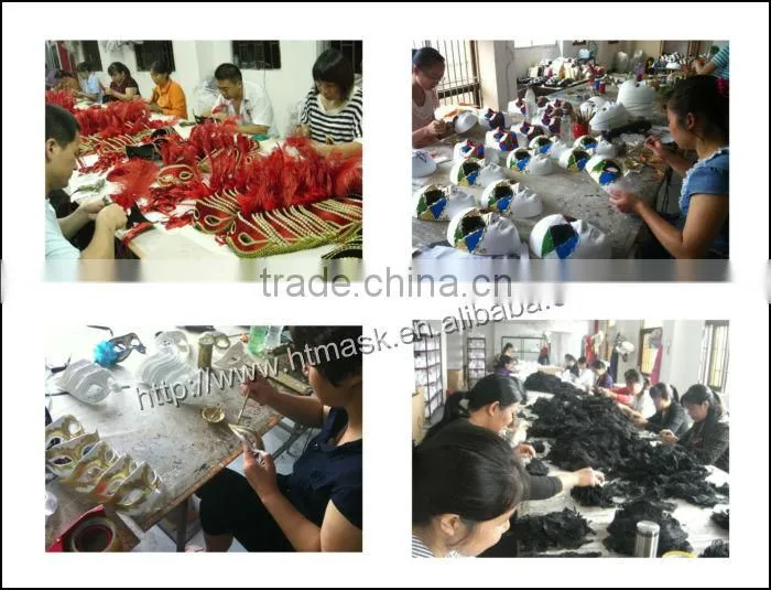 High quality Rhinestone handmade half face artificial fabric flower