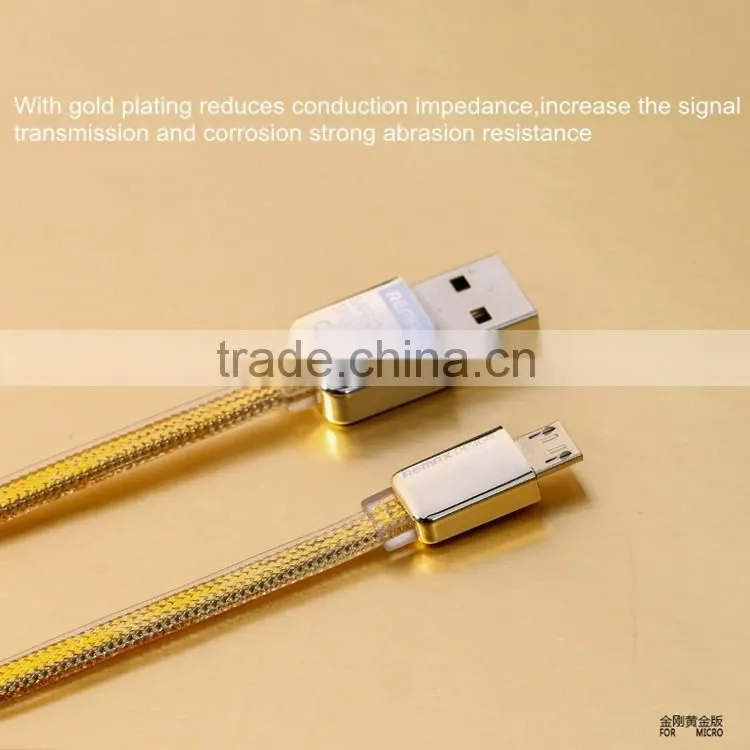 High quality Remax two sided usb cable to flat usb carger cable for iphone5/6/6s