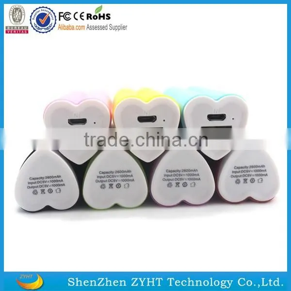 gifts for girl friend very cheap heart shape power bank