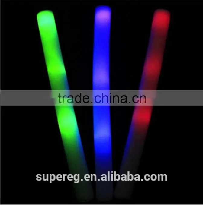 Flash toy multi color flash light toy led foam stick led foam baton glow stick for wedding party concert props