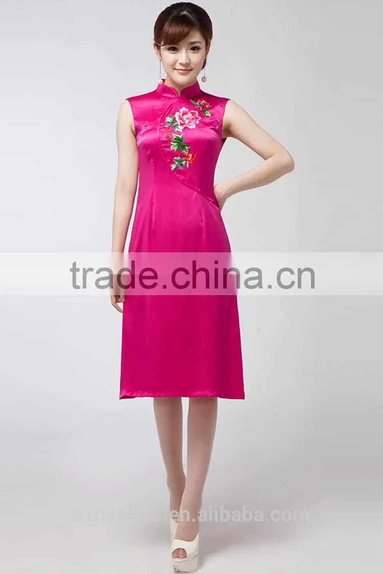 2015 China ladies new fashion casual handmade embroidered dress