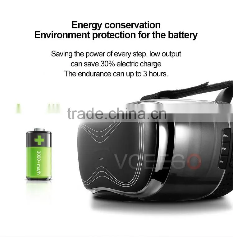 New arrival powerfull virtual reality 3d glasses with custom logo support 3D VR BOX movie/games/video all In one