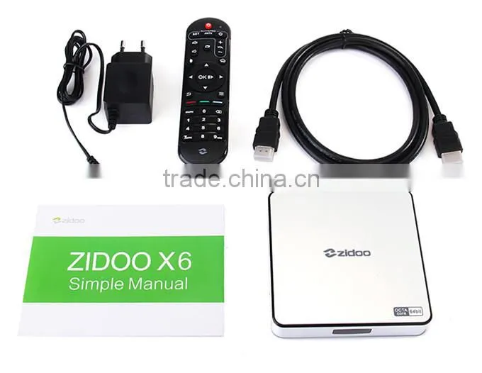 Vensmile Zidoo X6 Pro Android 5.1Smart tv box RK3368 Octa Core android tv box Zidoo X6 Pro android 5.1 lollipop octa core smart