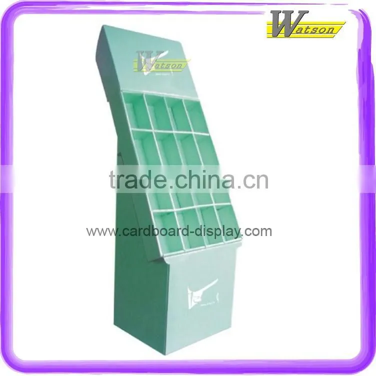book shop good quality grid design cardboard display stand for book display