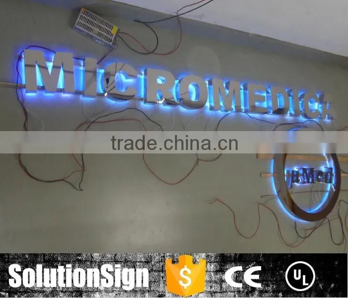 Large illustrious light up backlit letter signage