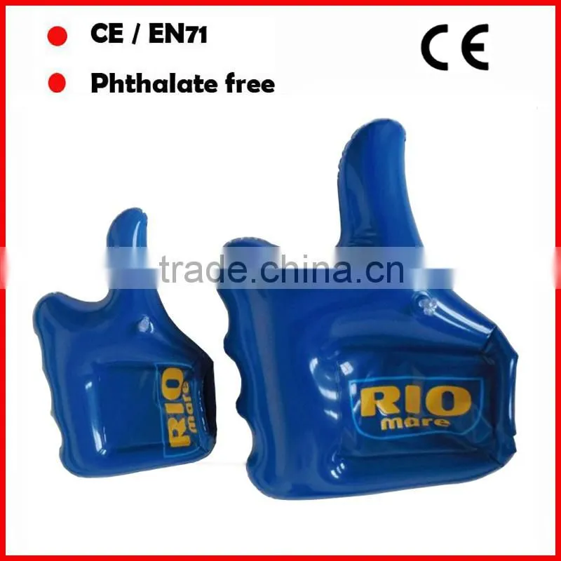 PVC Inflatable hand Inflatable thumb hand with logo