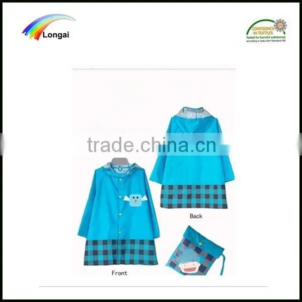 2016 Fashion high quality children raincoat wholesalers with packing bag