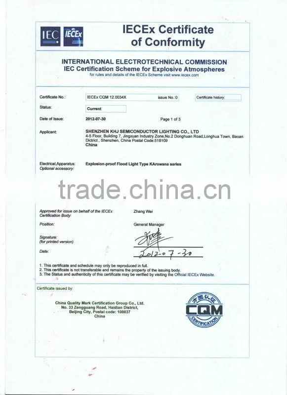 ATEX and IECEX Certificated 30w LED Explosion Proof Lighting Fixture For Terrible Location