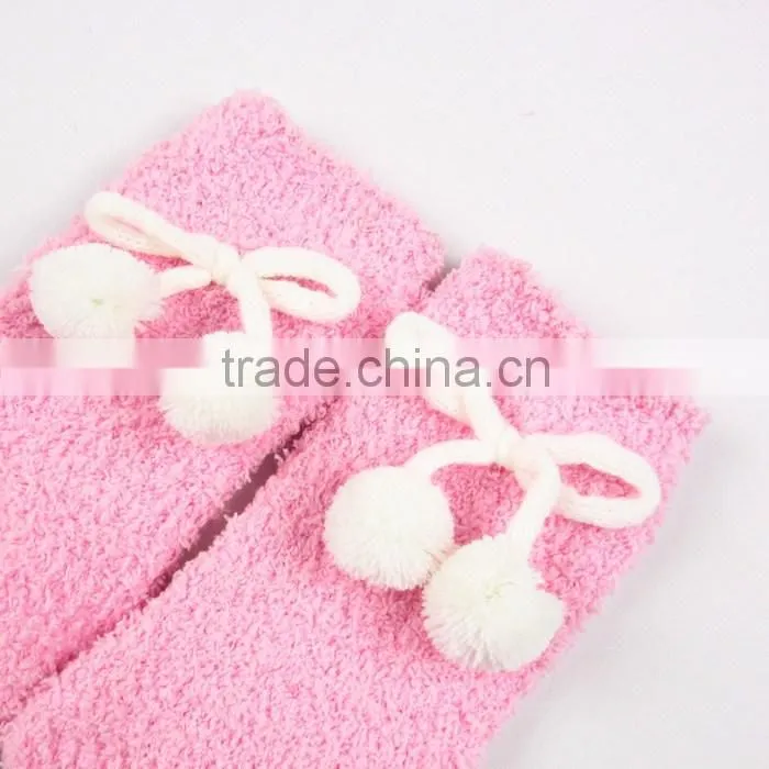 Custom warm women microfiber fuzzy socks