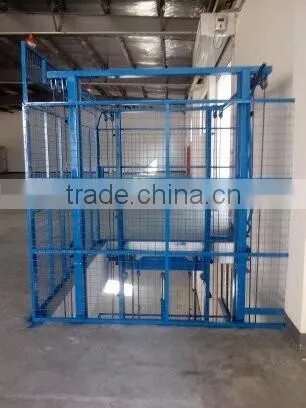 cargo elevator /guide rail lift / hydraulic warehouse cargo lift/ vertical cargo lift