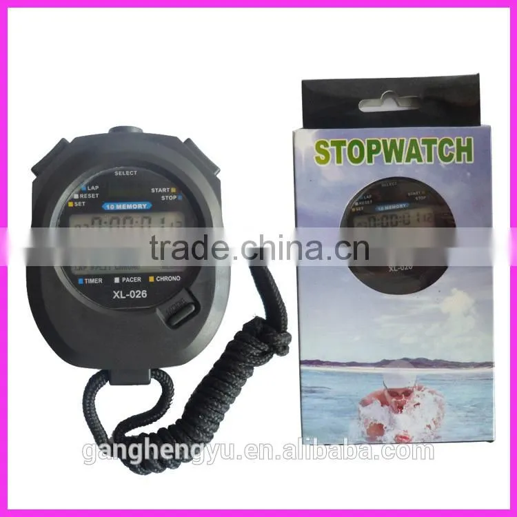 Large display digital waterproof sport stopwatch