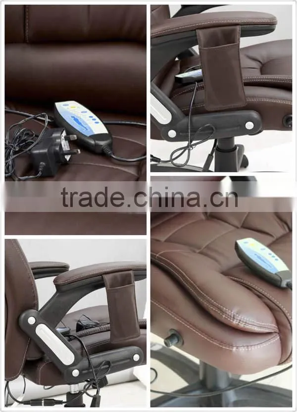 SAA ROHS CE certified Stylish 6 point massage chair leather office chair with armrest K-8901A-6