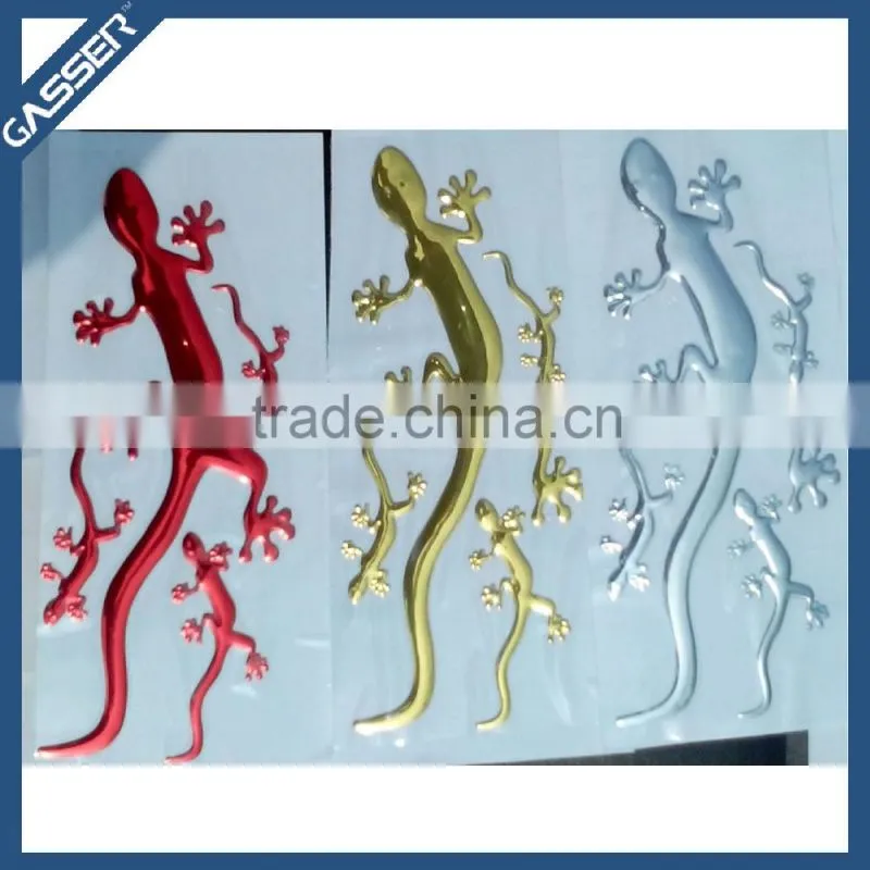 3d visual gecko car decoration custom sample car sticker design