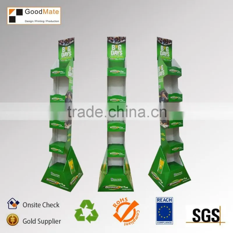 Supermarket Retail 4 Tire Floor Display for Kitchenware
