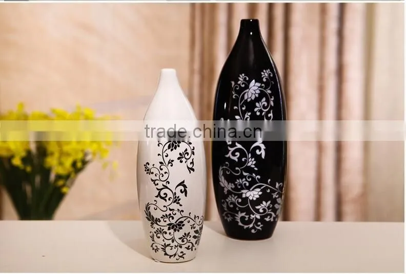 2 pieces per set hand painted glazed ceramic vase made in china factory