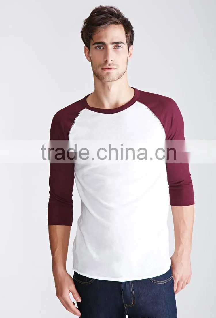 3/4 sleeve raglan t-shirt Customize New Design