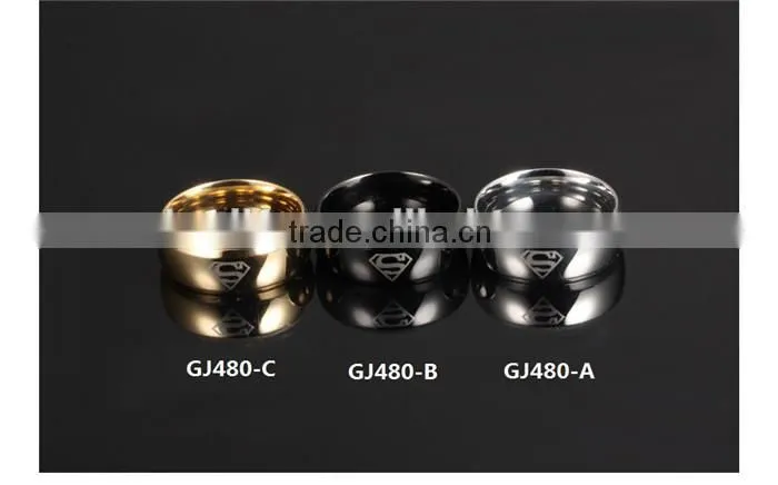 316L stainless steel hot sale jewelry fashion 2016 supper hero man sexs ring