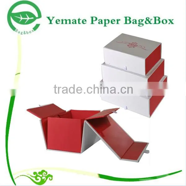 high end 4c printed glossy laminated paper greyboard custom bow tie box packaging
