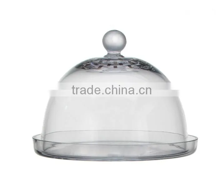 Amber Crystal Cake Dome with base