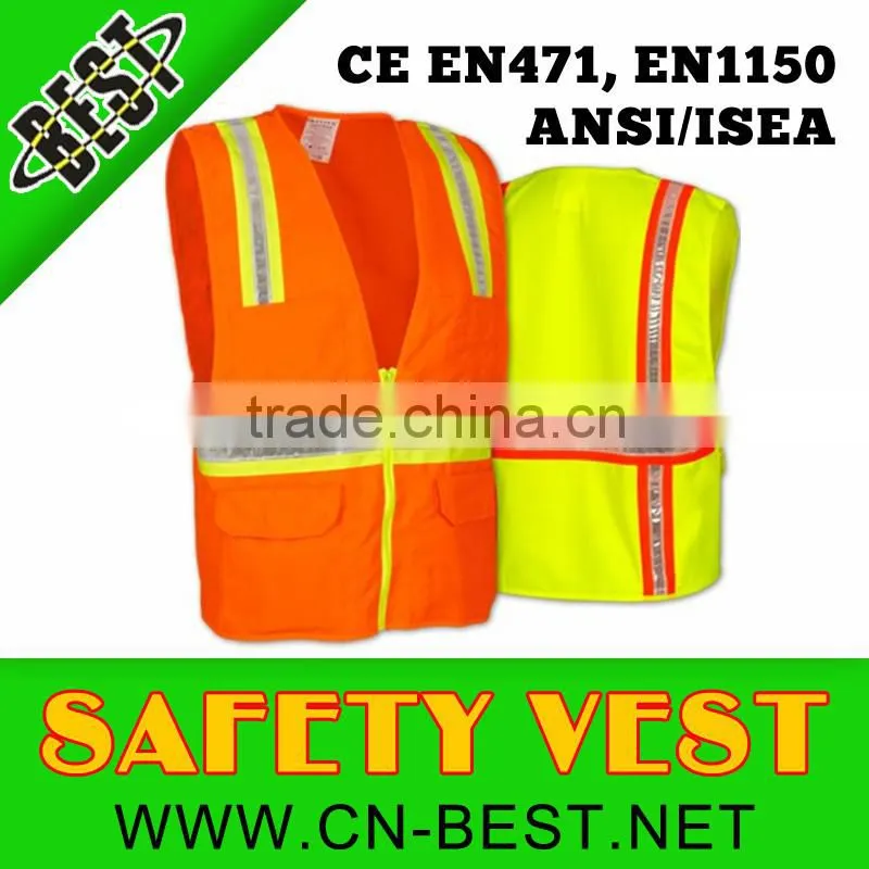 ANSI Yellow safety vest with pockets