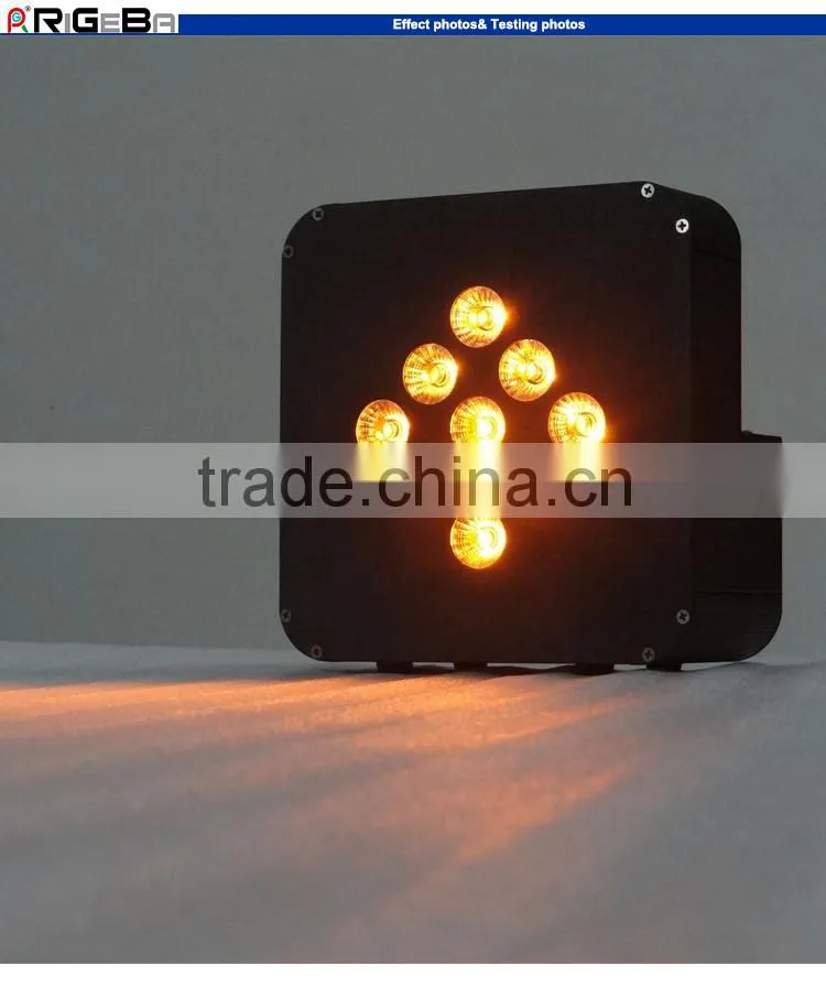 2015 Built-in Li-ion battery & wireless super slim 9*10W RGBWA 5 IN 1 led Mini flat par can stage par light