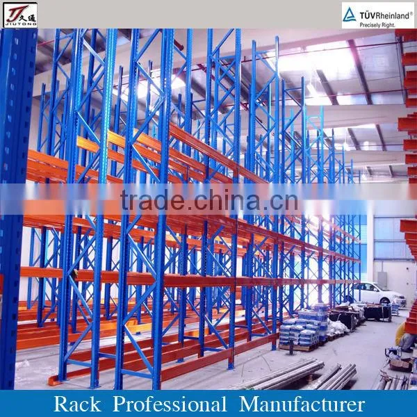 High density rack shelf/shelf rack with narrow aisle