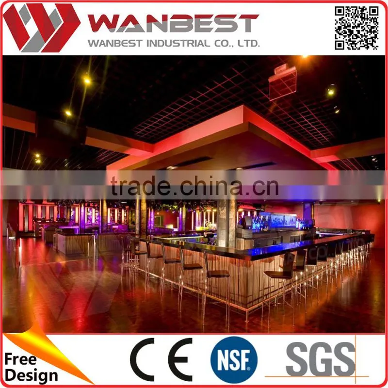Night Club Decor Nightclub Bar Counter Modern Led Bar Counter Factory