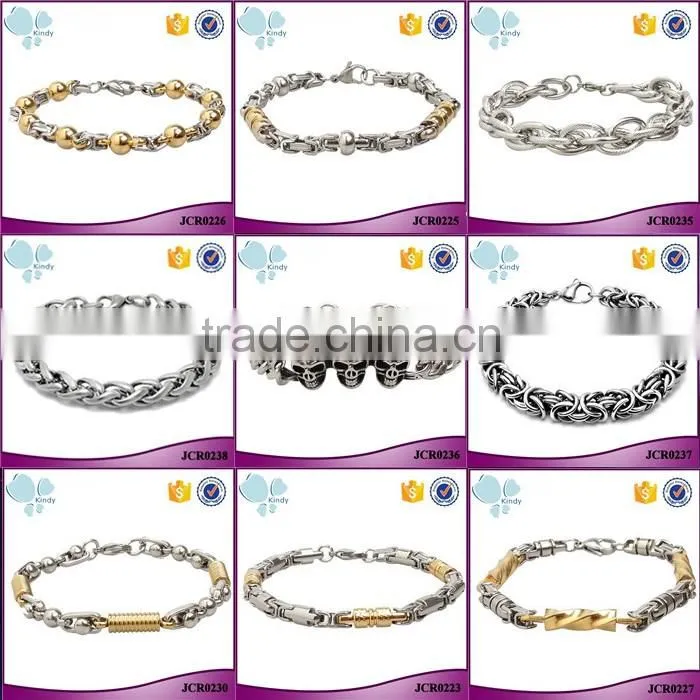 Kindy Jewelry JCB0230 best selling punk style men bracelet 316l stainless steel