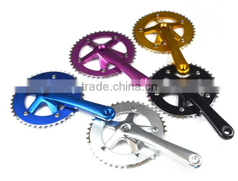 colorful fixed gear bike bicycle chainwheel chain wheel 42t alloy crankset china chainwhel factory