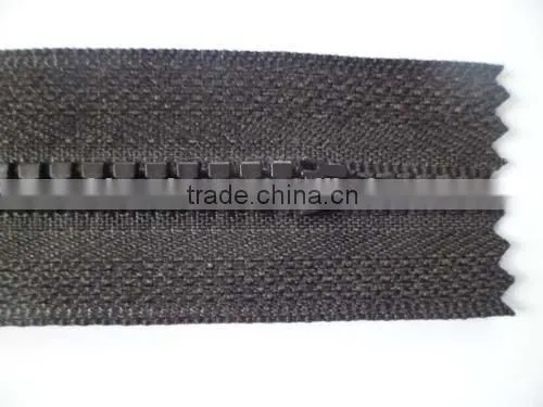 5# plastic resin zipper close end zipper with locking slider zipper porcket zipper