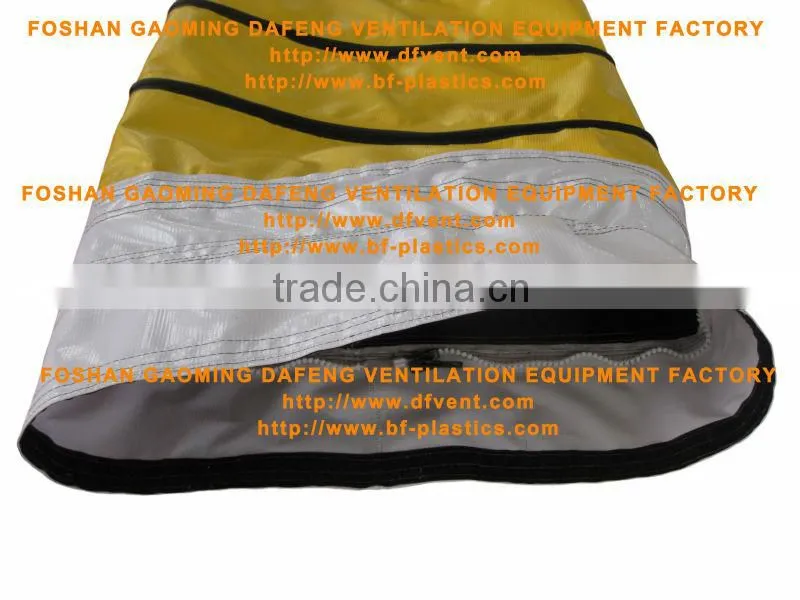 fire retardant three-layer insulated layflat aircraft air conditioning duct