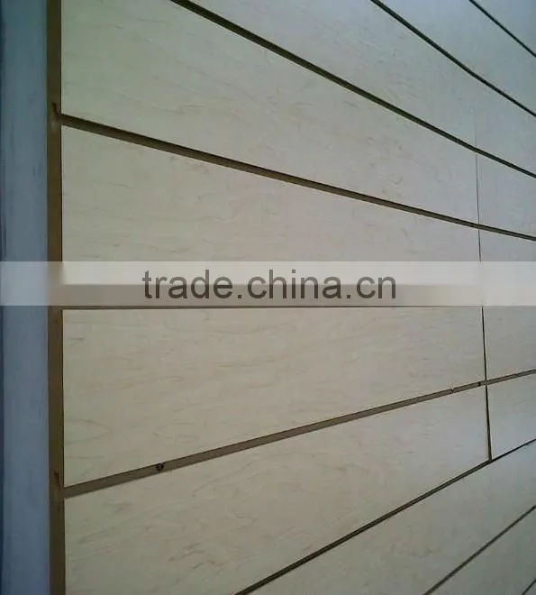 Wall decorative plywood,Melamine slot wall board MDF,laminated slotted board for furniture