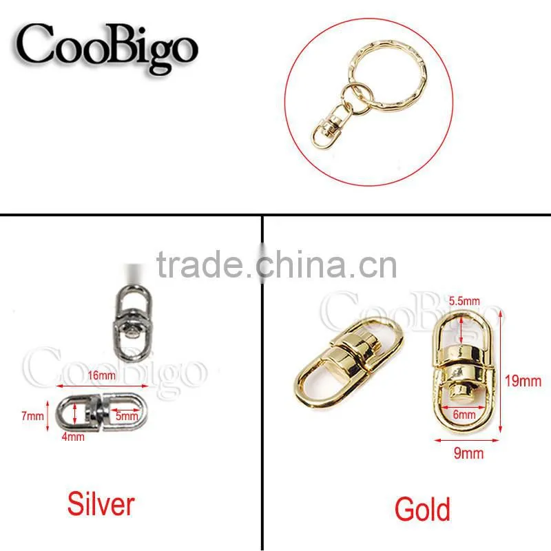 Swivel Connectors For Lanyards Paracord Key Chains Keyrings Handbag #FLC139-S/G