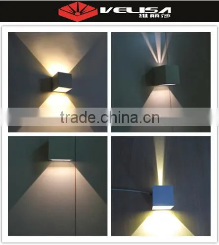 Alibaba express Square LED Indoor Wall Light or Mirror Front Lamp (VL3001B/C/D/E)