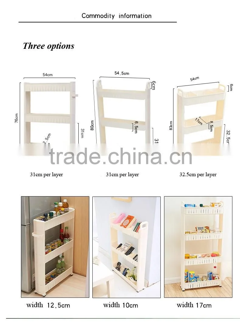 Homeware 3 Layers plastic cracks shelf storage rack organizer rack