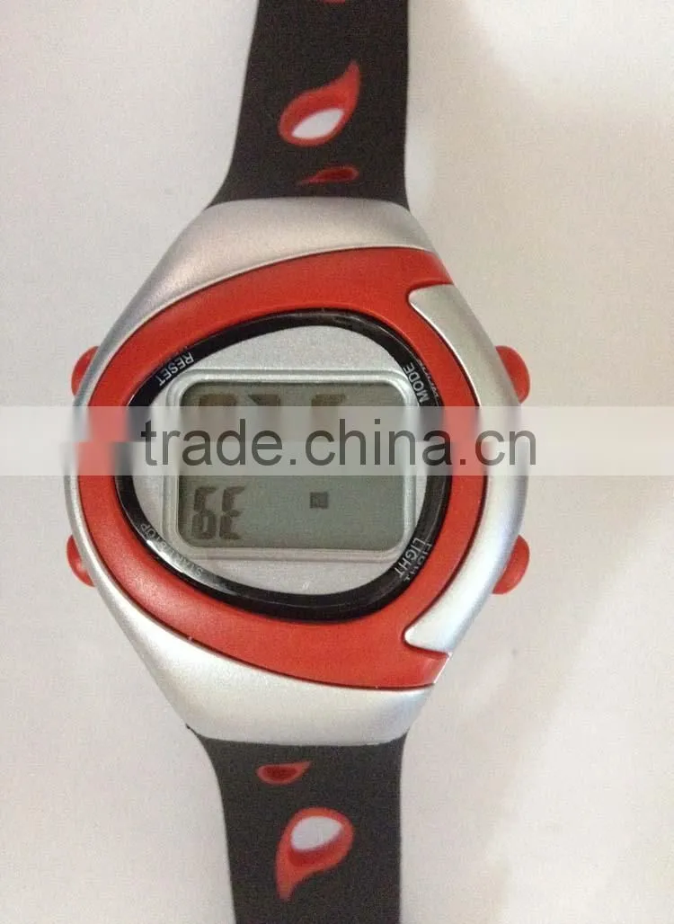 analog digital wrist watch pu silicone multi-function digital watch red w digital watch