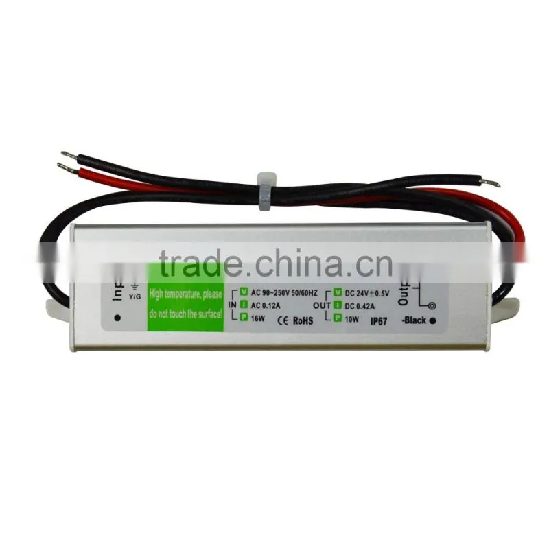 10w 24v electrical transformers ip67 constant voltage led power supply