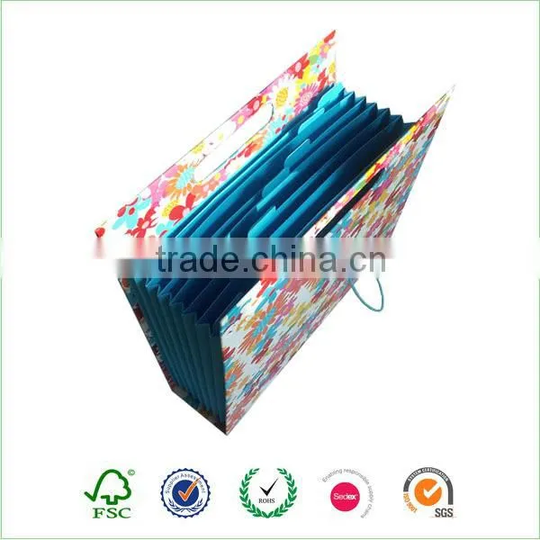 decorative accordion file folder with handle