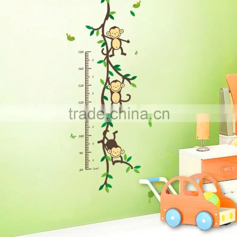 kids height growth chart bedroom wall sticker,Korean wall sticker,vinyl material for wall sticker