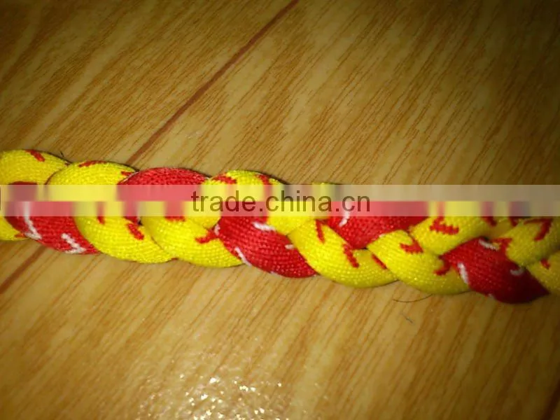 2012 Stitch Baseball Sports Necklace, Tornado Titanium Negative Ion Stitching Necklace White with Red Stitching Thread