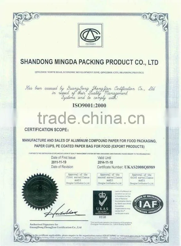cutted pe coated paper cup fan /blank